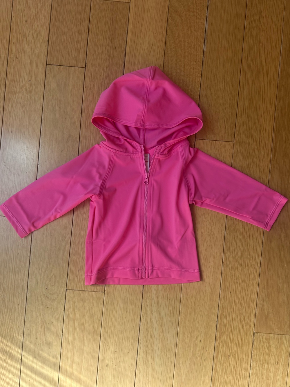 Baby Hot Pink Zip-Up Sunblock Rash guard Hoodie - Hannah Andersson